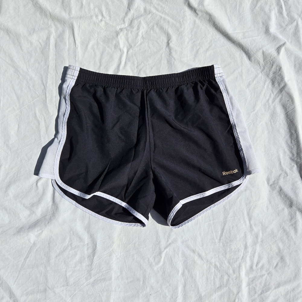 Reebok Black and White Athletic Shorts